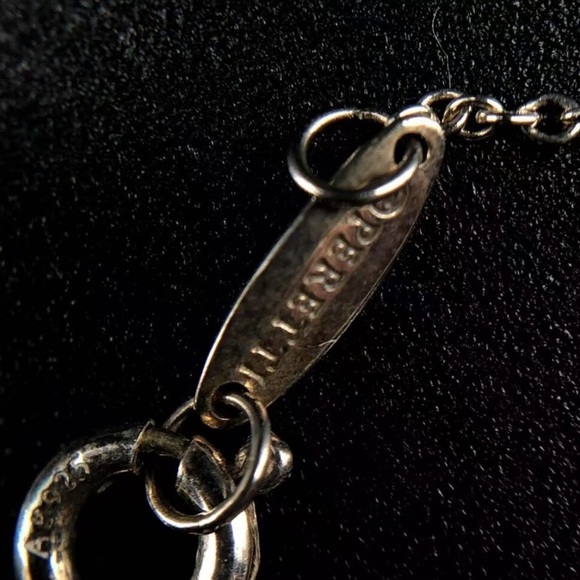 Tiffany & Co. Elsa Peretti Sterling Silver Bean Pendant Necklace 16” - Picture 8 of 11